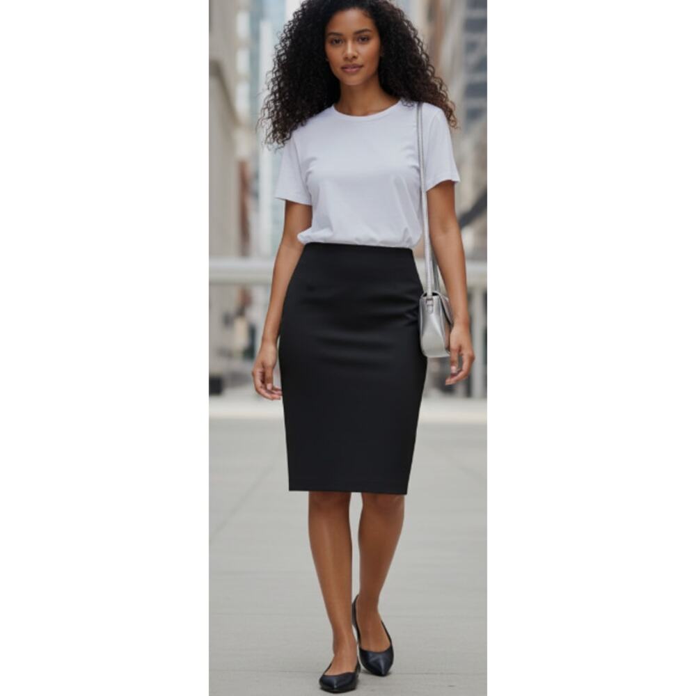 Nora Gardner Navy Straight Chelsea Pencil Skirt size 6 NEW
